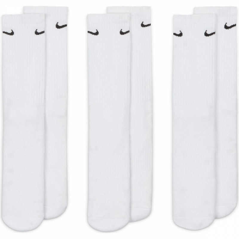 Meia Nike Cano Alto Everyday Cushion Pacote C/ 3 Pares - Branco